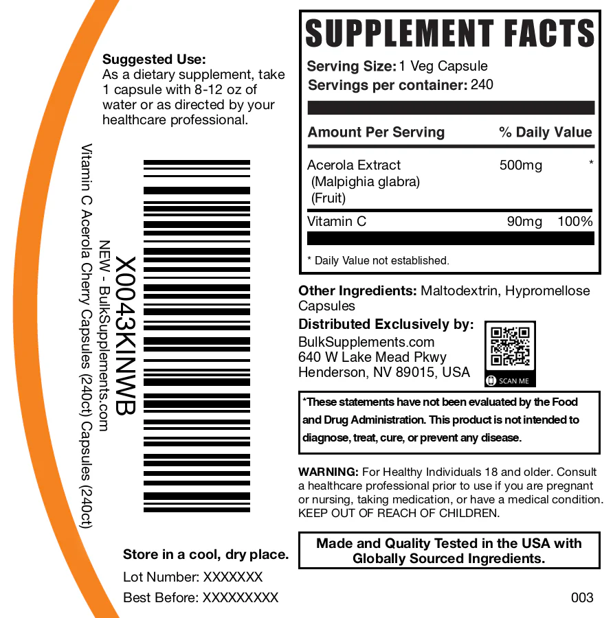Acerola Cherry Extract Capsules - Image 6