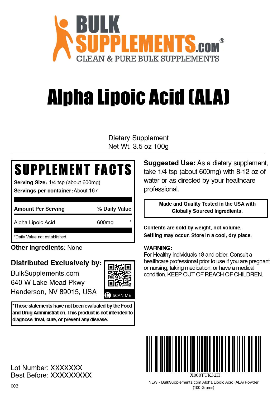 Alpha Lipoic Acid (ALA) Powder - Image 6