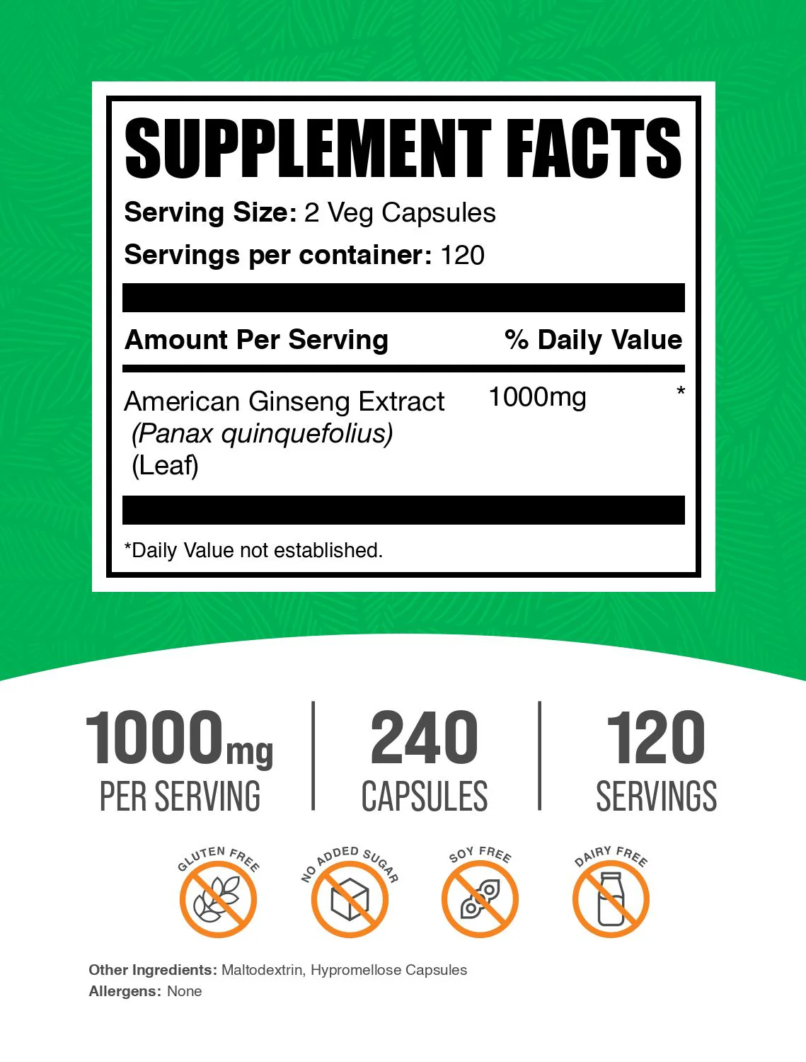 American Ginseng Extract Capsules - Image 2