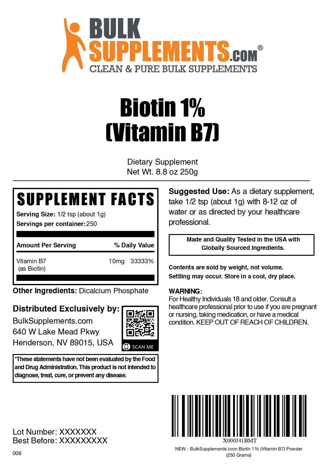 Biotin 10000mcg Powder - Image 6