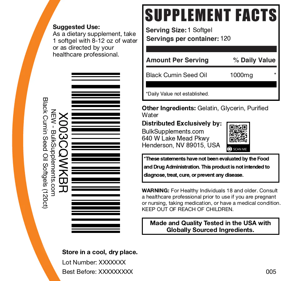 Black Cumin Seed Oil Softgels - Image 6