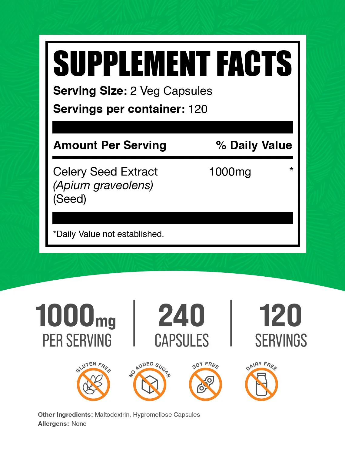 Celery Seed Extract Capsules - Image 2