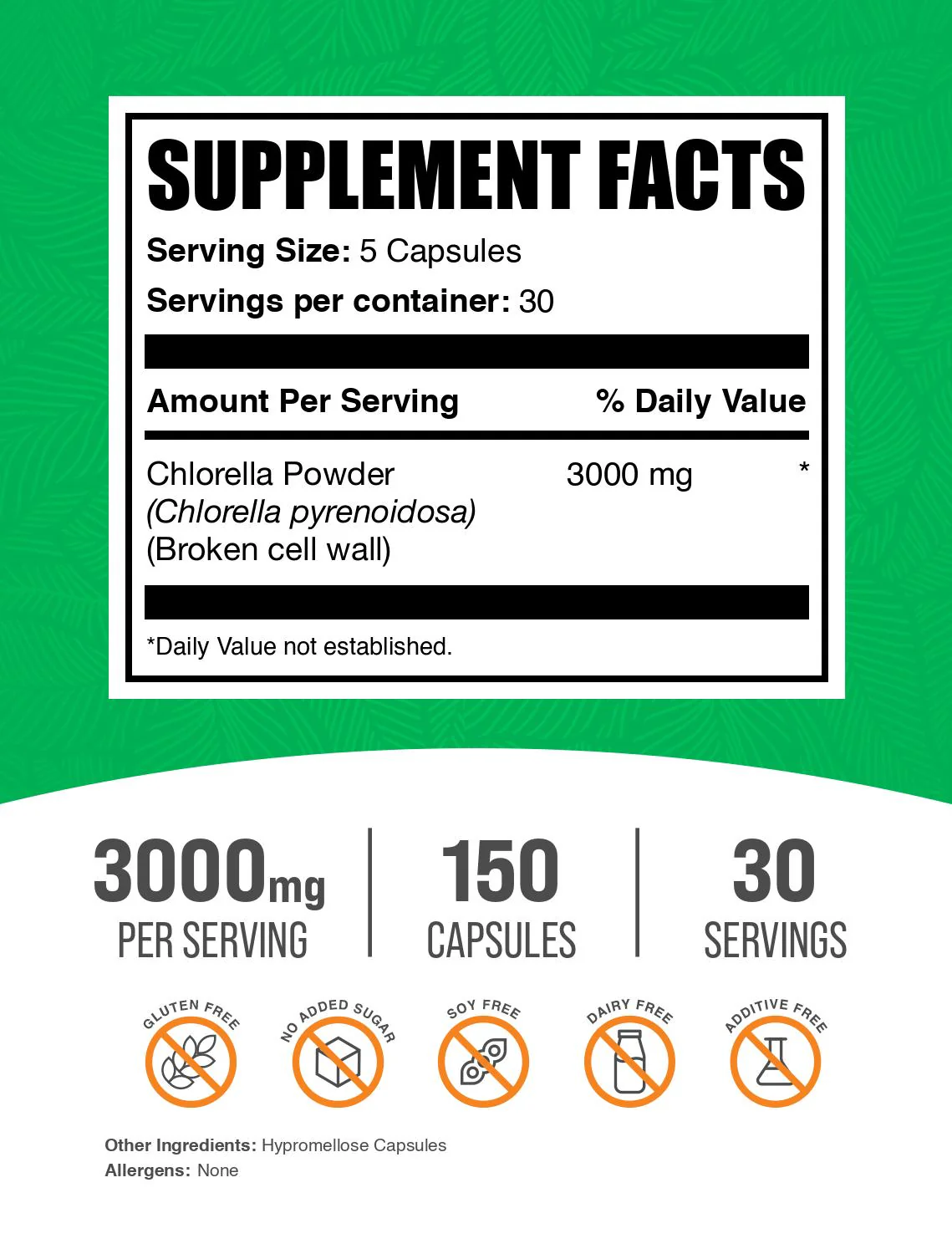 Chlorella (Blue-Green Algae) Capsules - Image 2