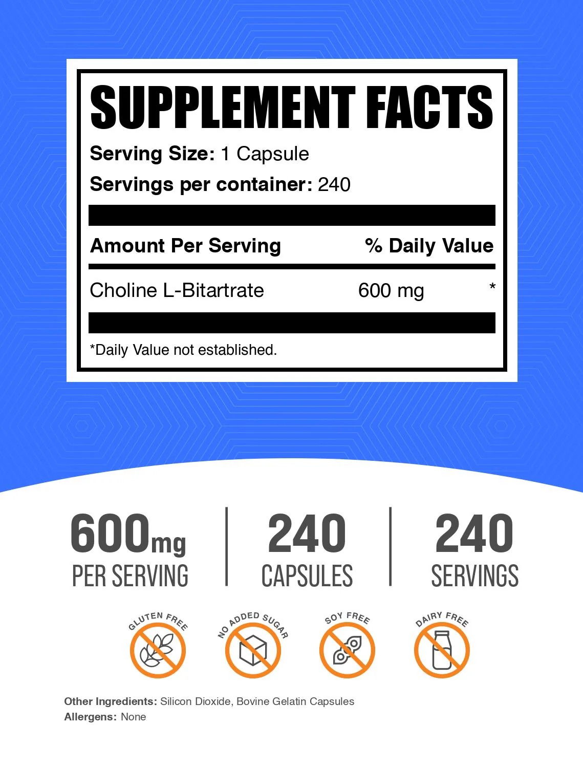 Choline L-Bitartrate Capsules - Image 2