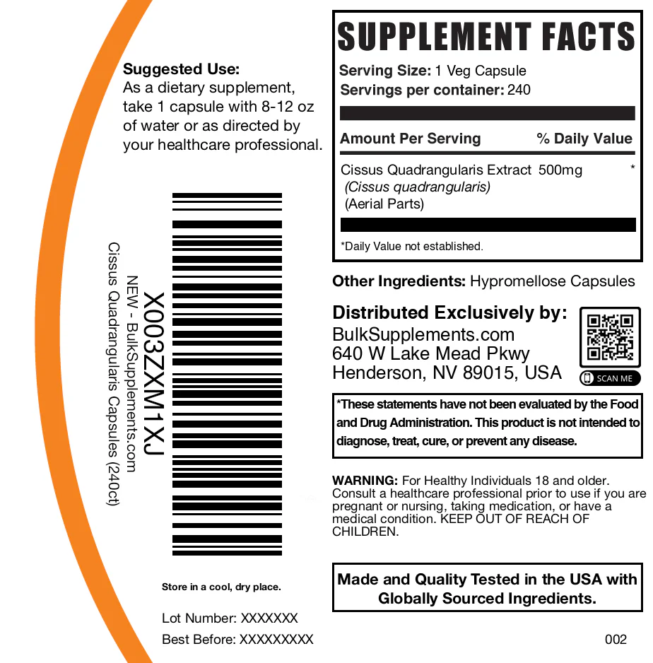 Cissus Quadrangularis Extract Capsules - Image 6