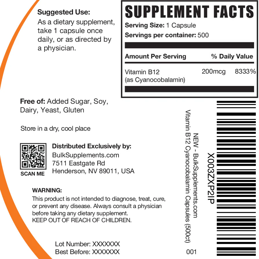 Vitamin B12 (1% Cyanocobalamin) Capsules - Image 8