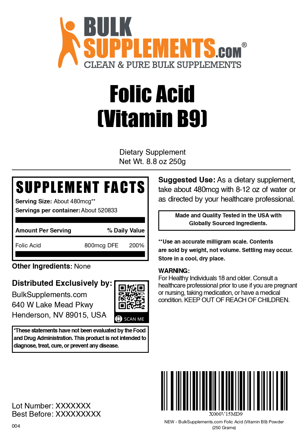 Folic Acid (Vitamin B9) Powder - Image 7