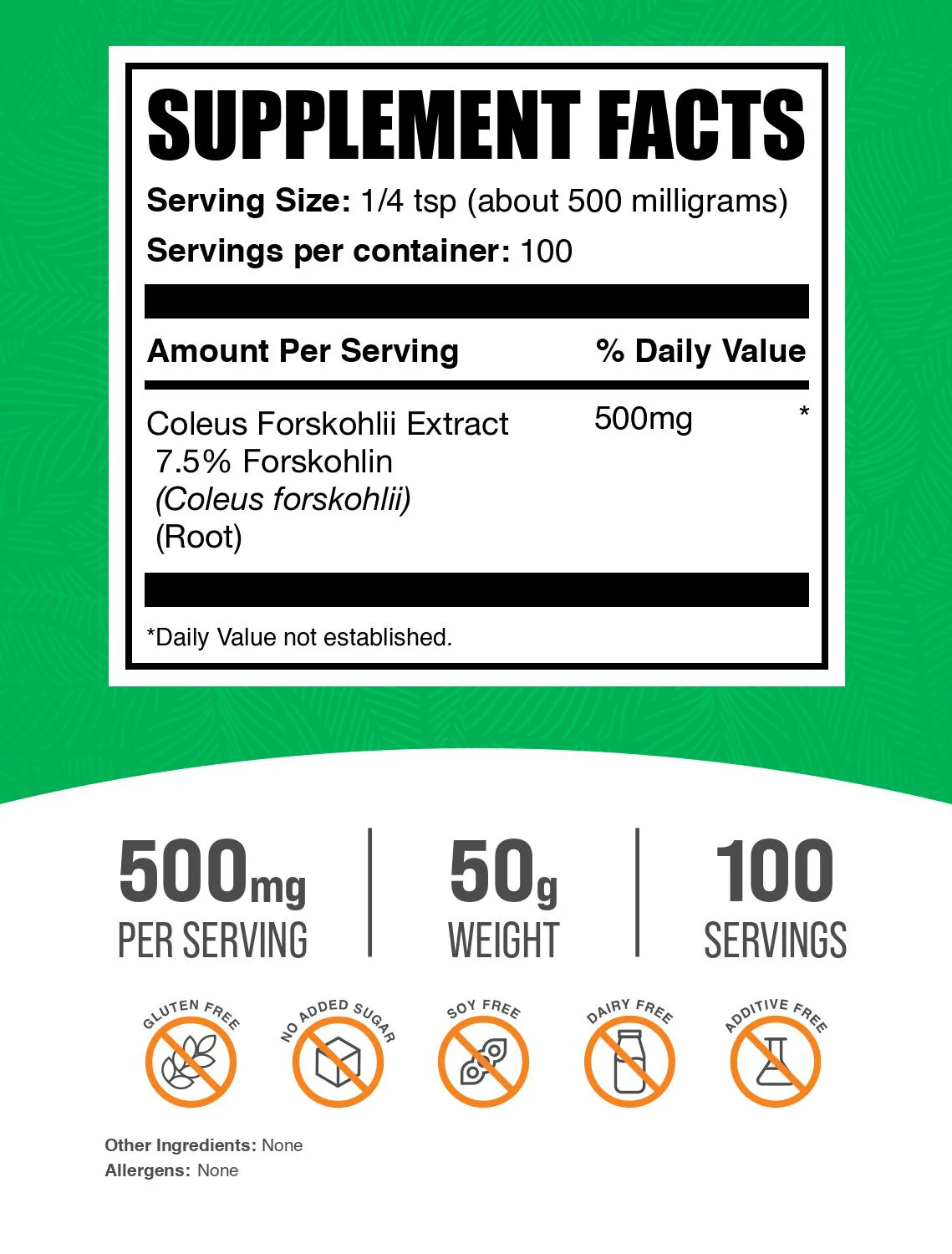 Coleus Forskohlii Extract (7.5% Forskolin) Powder - Image 2