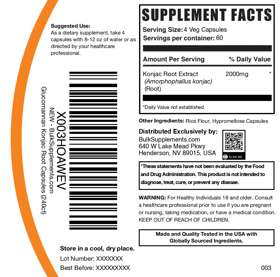 Glucomannan (Konjac Root) Capsules - Image 6
