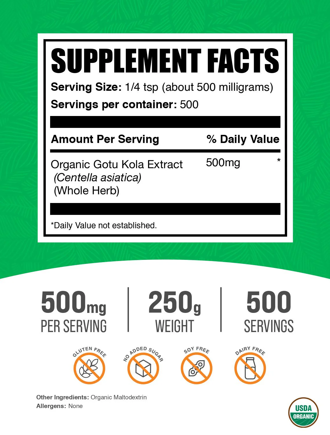 Organic Gotu Kola Extract Powder - Image 2