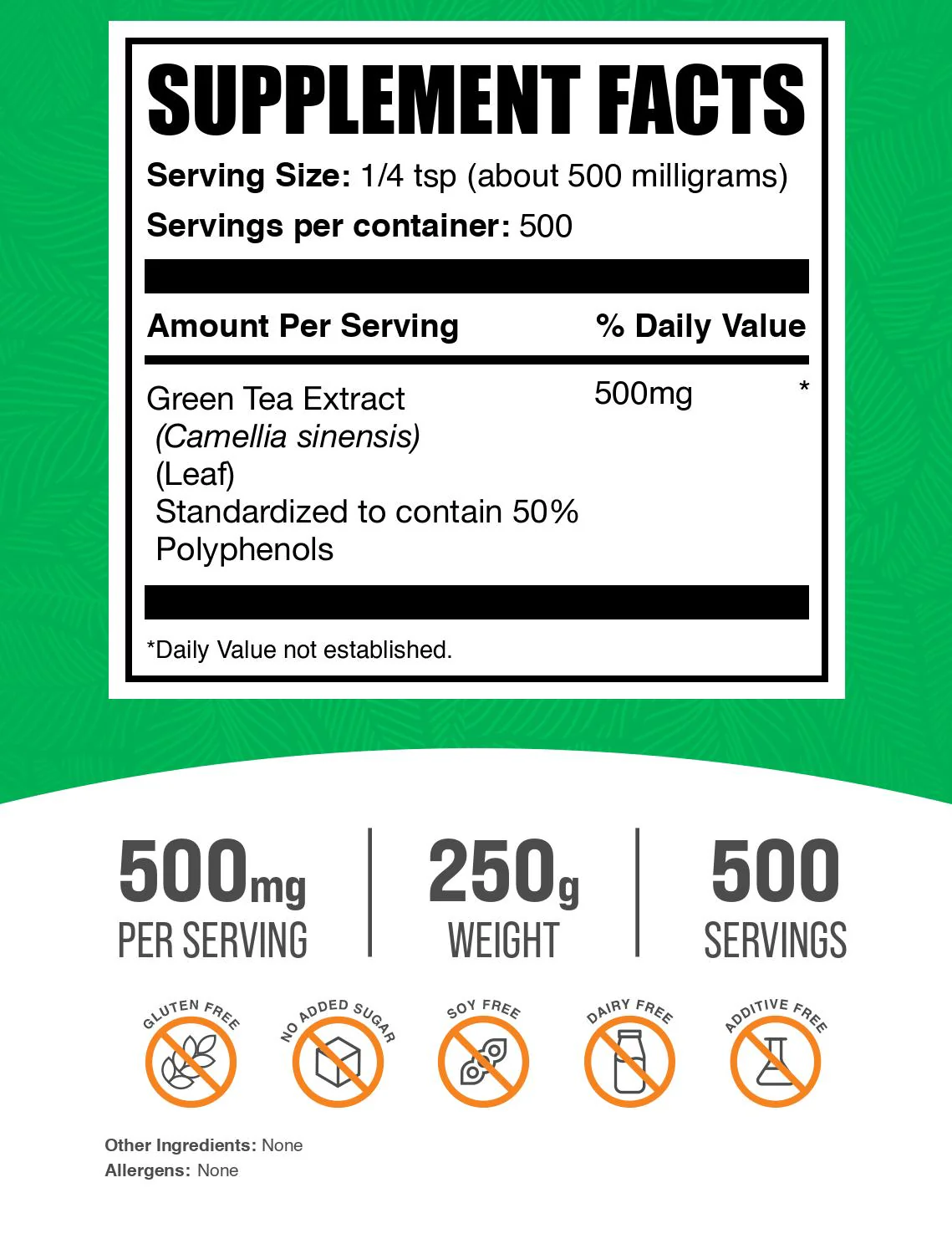 Green Tea Extract (50% Polyphenols) Powder - Image 2