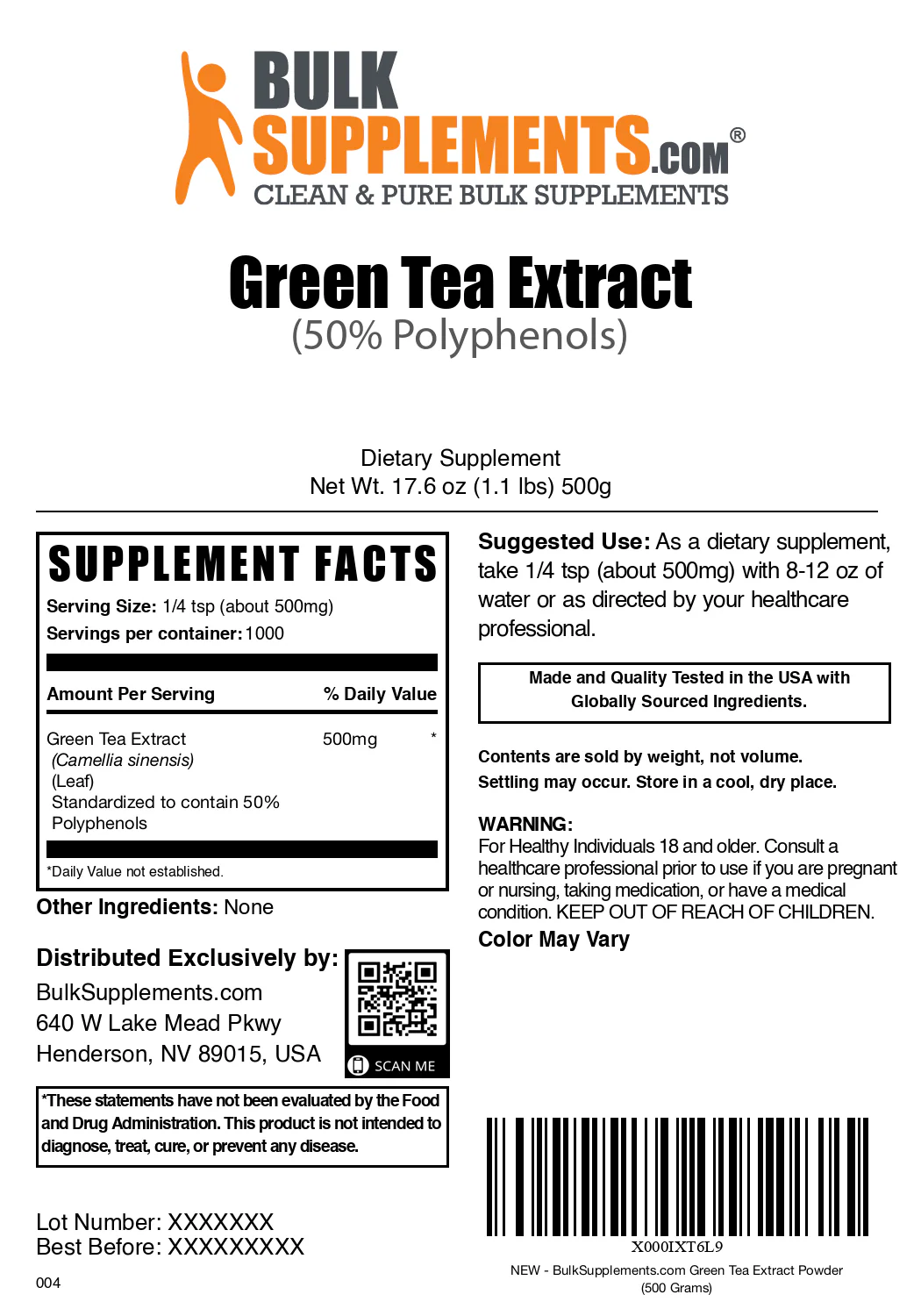 Green Tea Extract (50% Polyphenols) Powder - Image 8