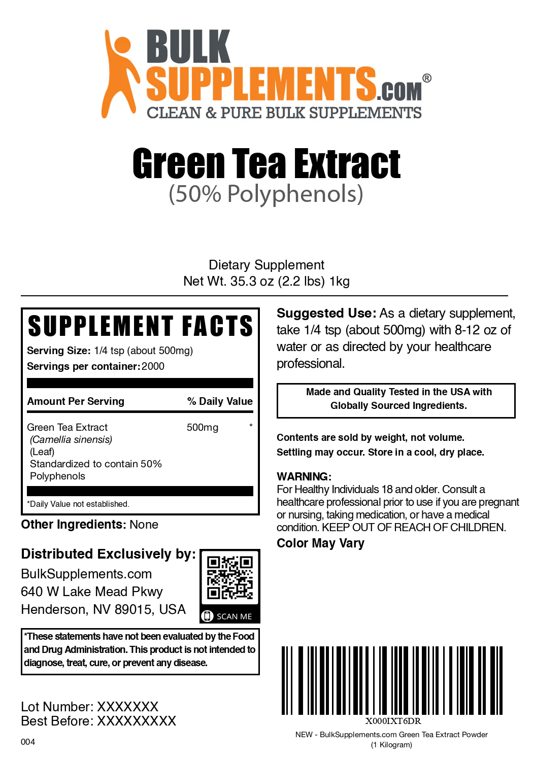 Green Tea Extract (50% Polyphenols) Powder - Image 9