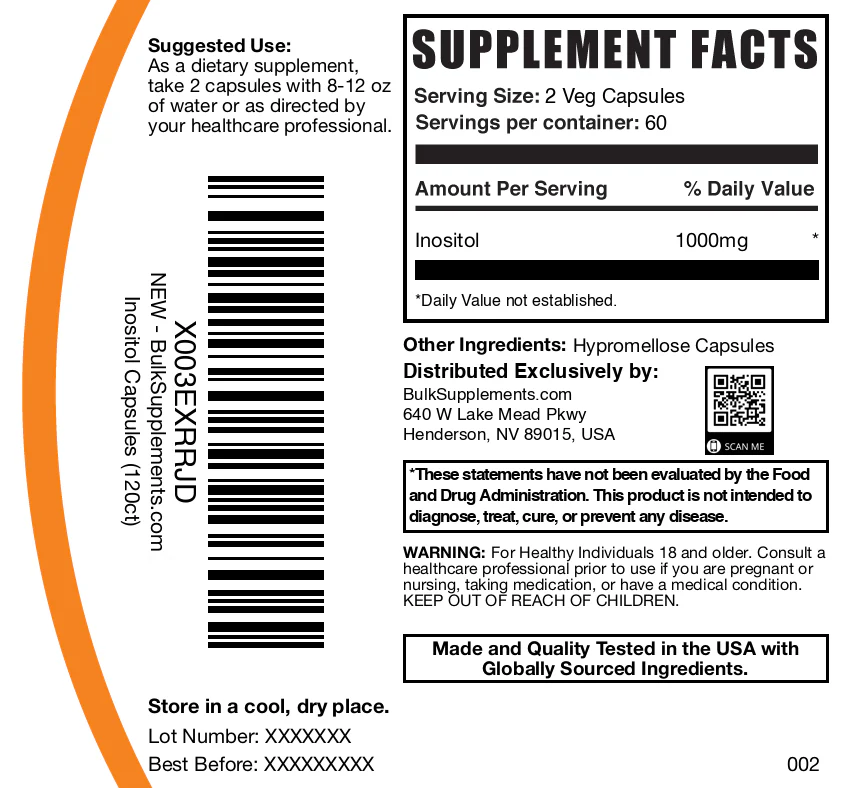 Inositol (Vitamin B8) Capsules - Image 6