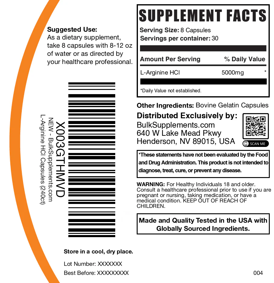 L-Arginine HCl Capsules - Image 6