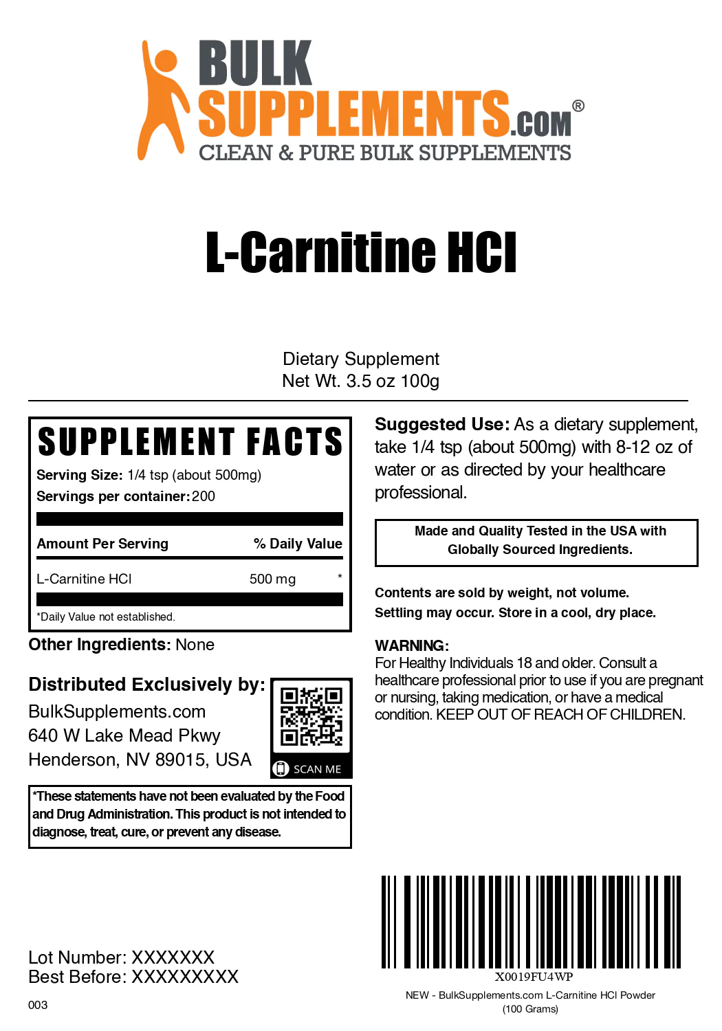 L-Carnitine HCl Powder - Image 6