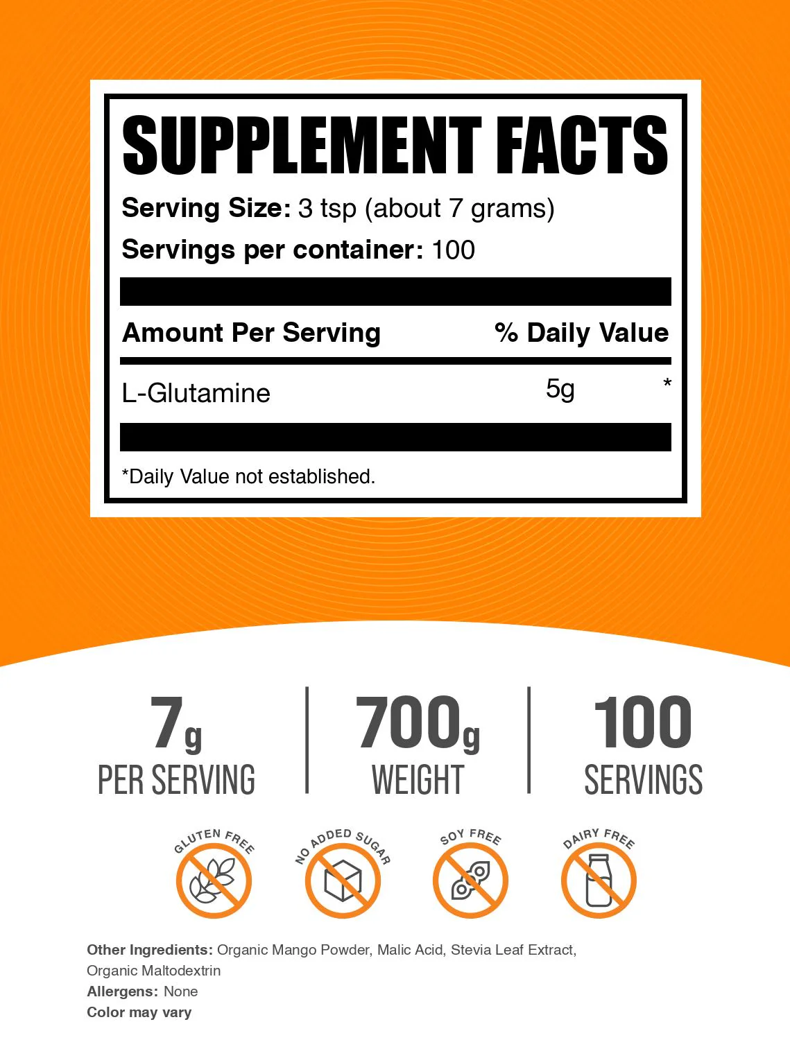 L-Glutamine Powder - Mango Tango - Image 2