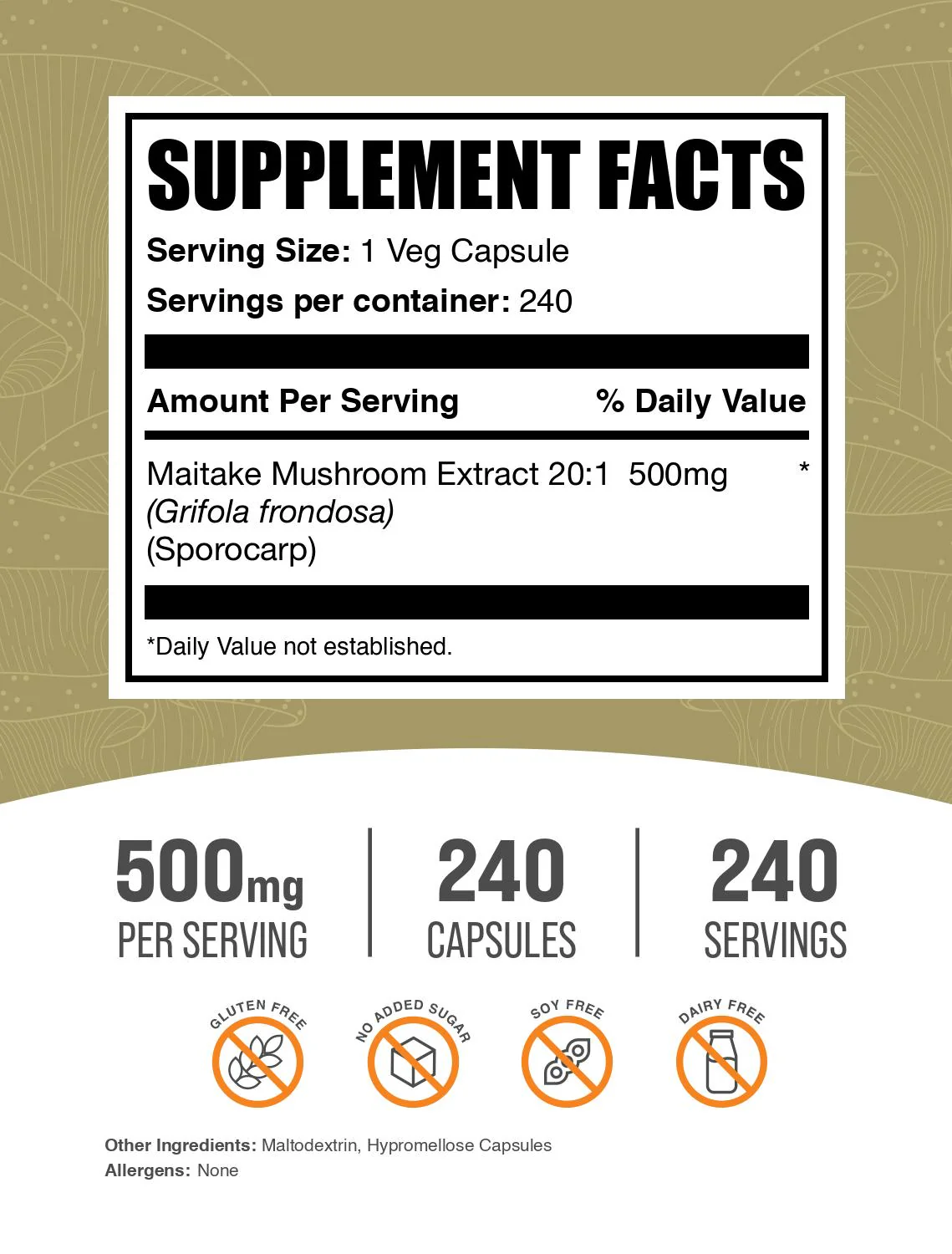 Maitake Mushroom Extract Capsules - Image 2