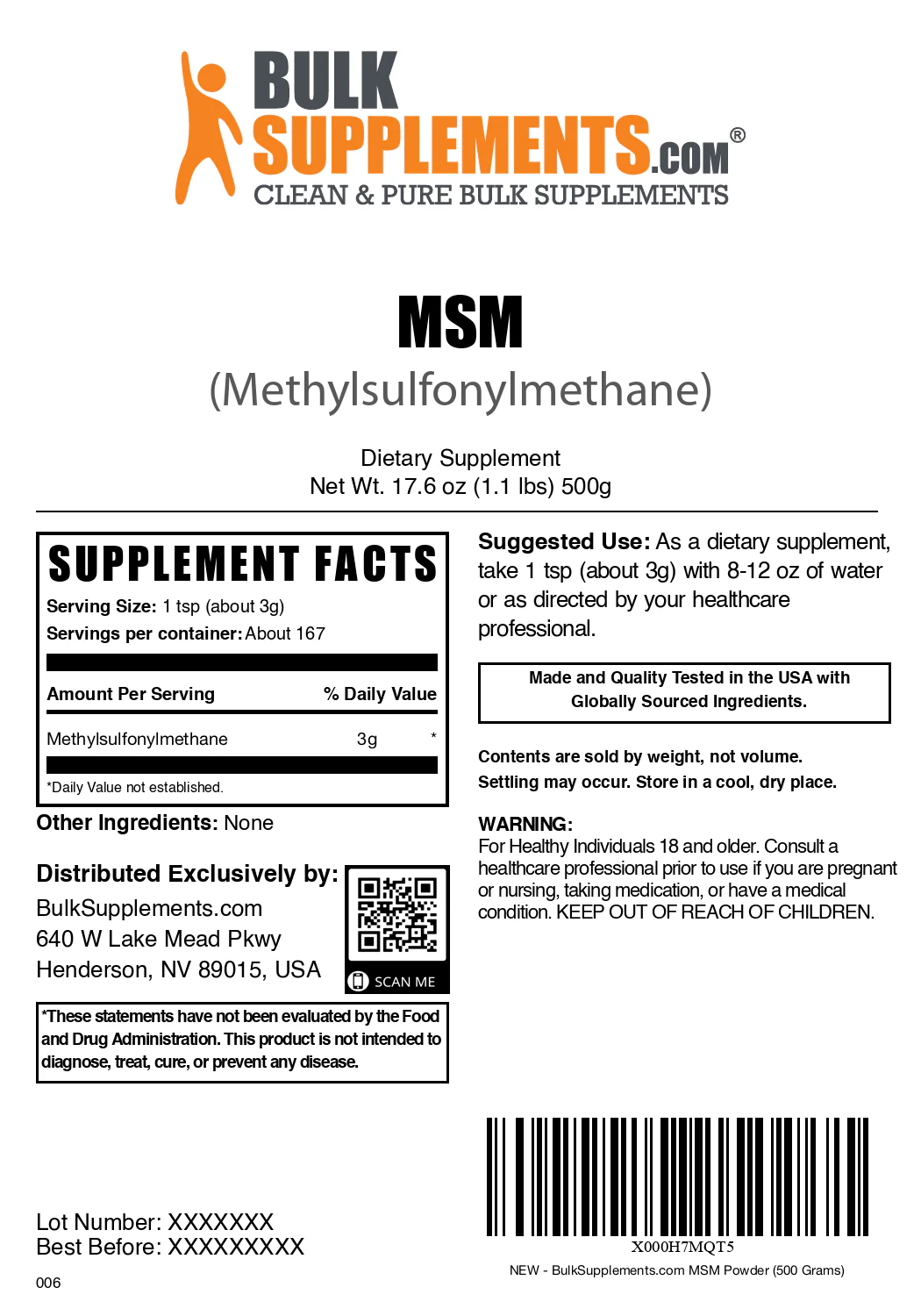 MSM (Methylsulfonylmethane) Powder - Image 6