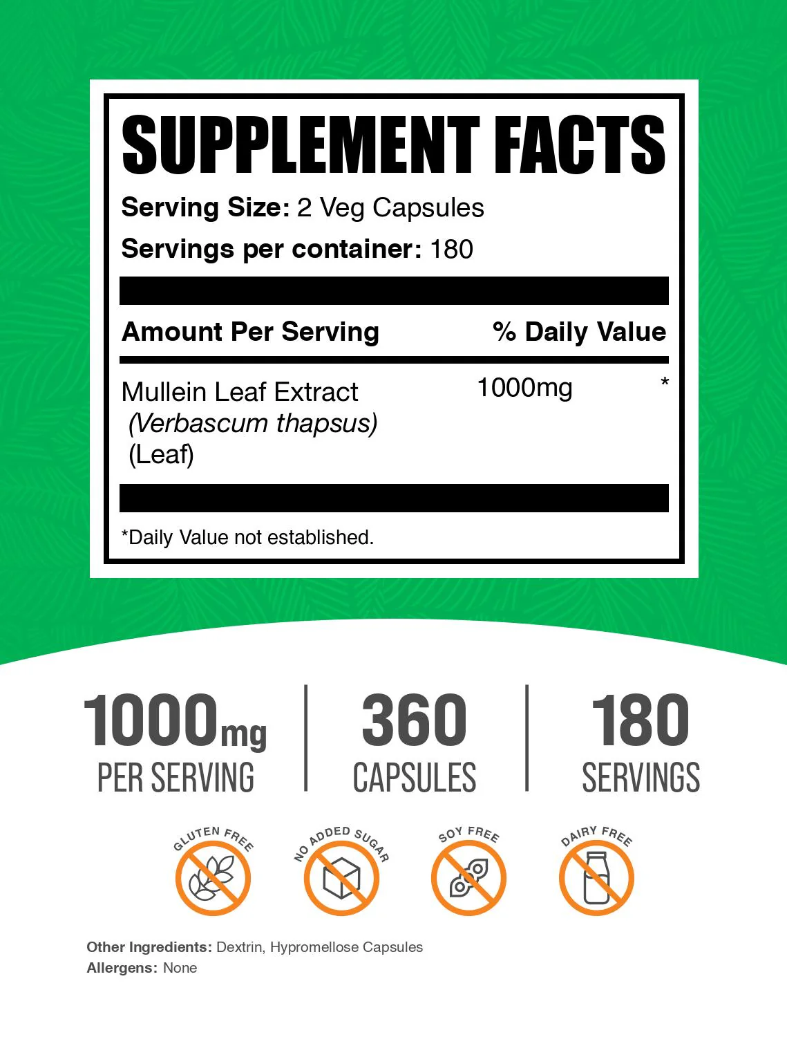 Mullein Leaf Extract Capsules - Image 2