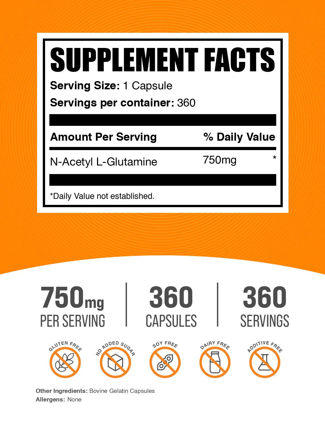 N-Acetyl L-Glutamine Capsules - Image 2