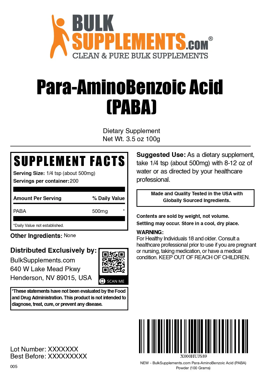 Para-Aminobenzoic Acid (PABA) Powder - Image 7