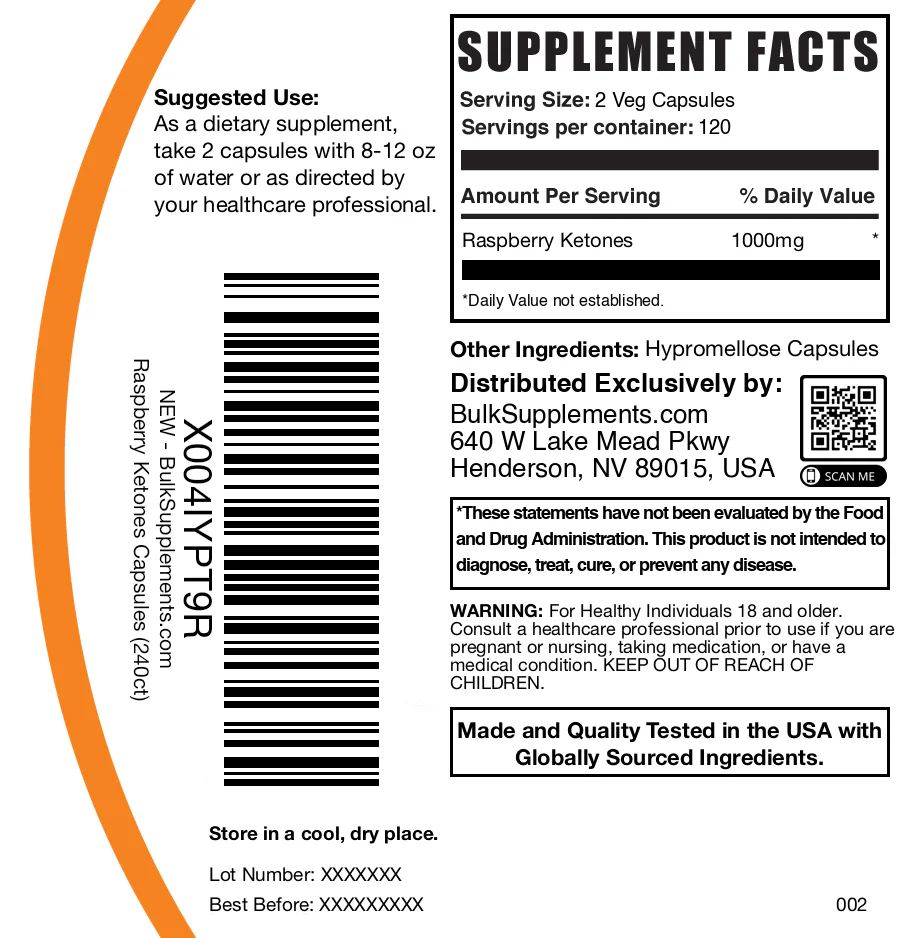Raspberry Ketones Capsules - Image 6
