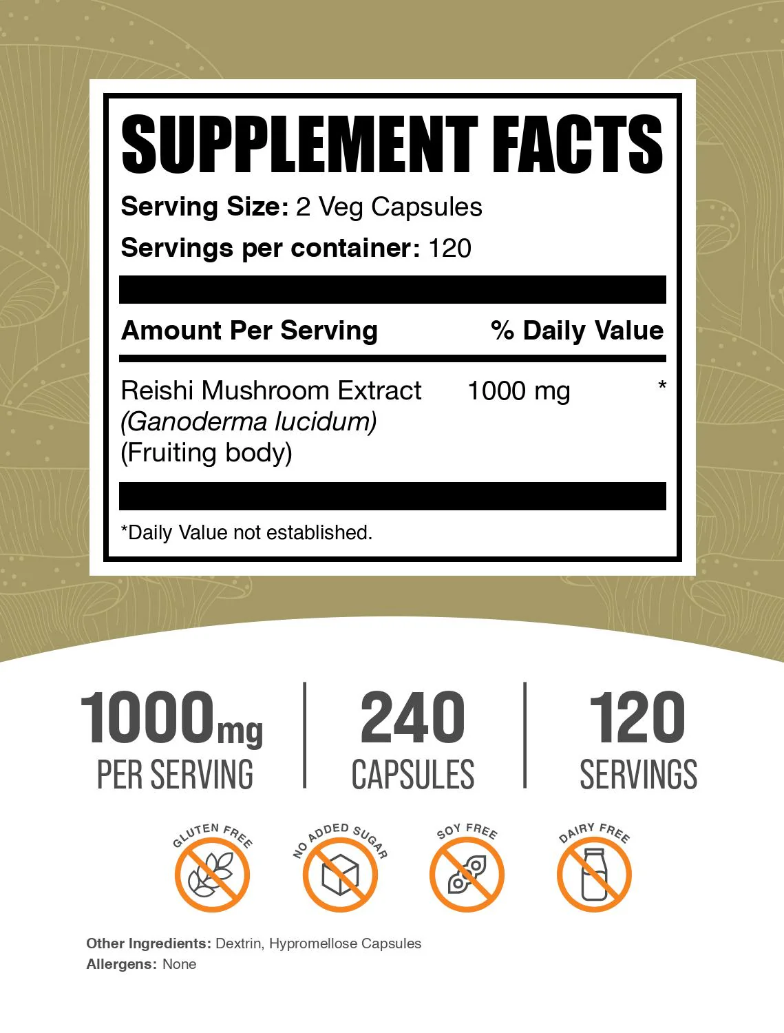 Reishi Mushroom Extract Capsules - Image 2