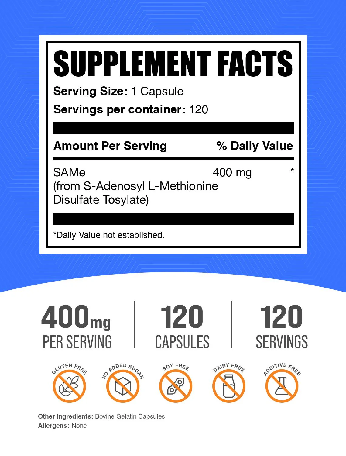 SAMe (S-Adenosyl-L-Methionine Disulfate Tosylate) Capsules - Image 2
