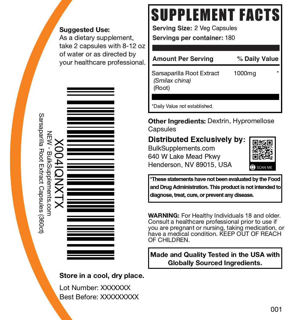 Sarsaparilla Root Extract Capsules - Image 6