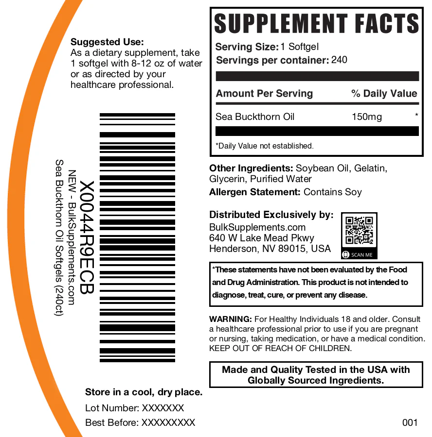Sea Buckthorn Berry Oil Softgels - Image 7