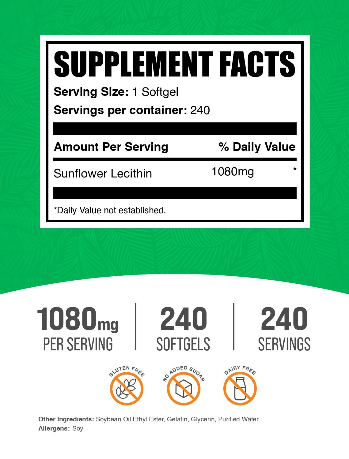 Sunflower Lecithin Softgels - Image 2