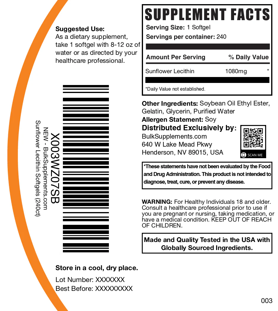 Sunflower Lecithin Softgels - Image 6
