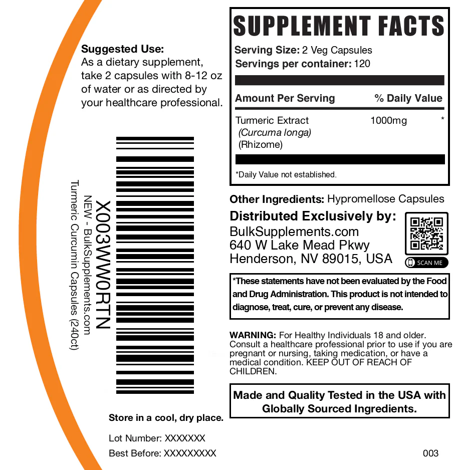 Turmeric Extract (Curcumin) Capsules - Image 6