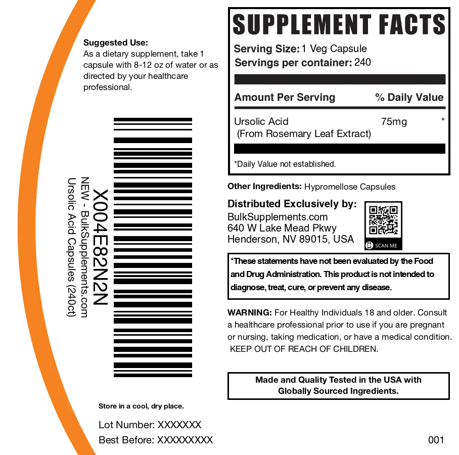 Ursolic Acid (Rosemary Leaf Extract) Capsules - Image 6