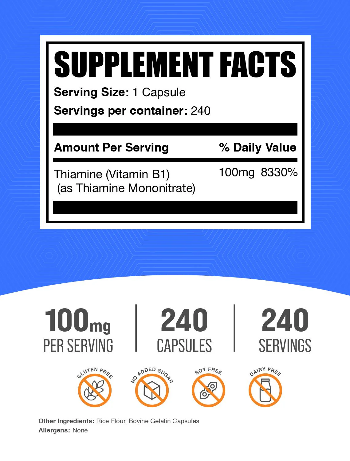 Thiamine Mononitrate (Vitamin B1) Capsules - Image 2