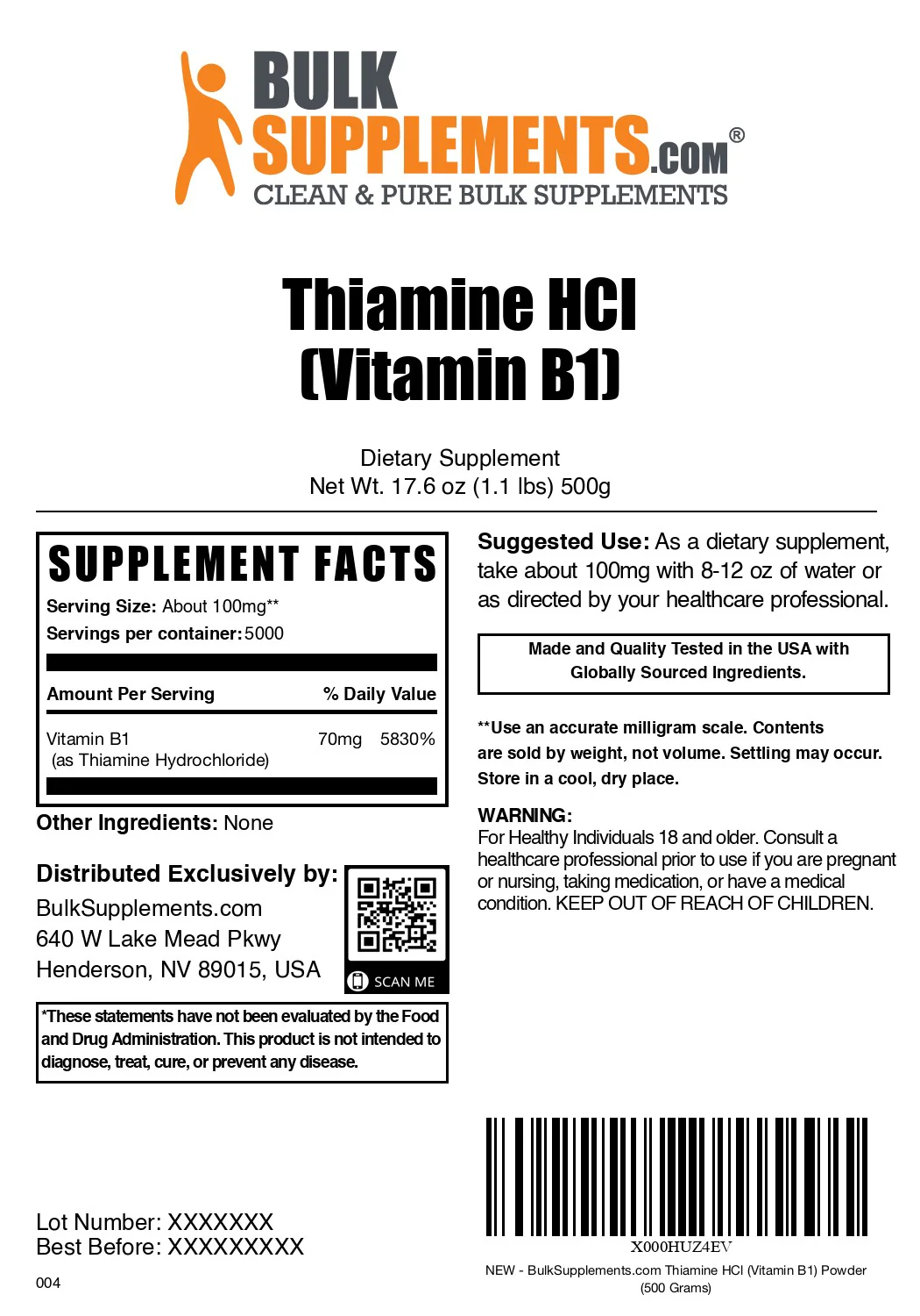Thiamine HCl (Vitamin B1) Powder - Image 8