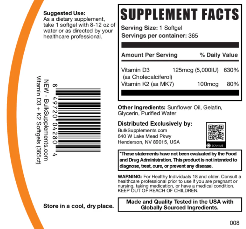 Vitamin D3 + K2 Softgels - Image 6