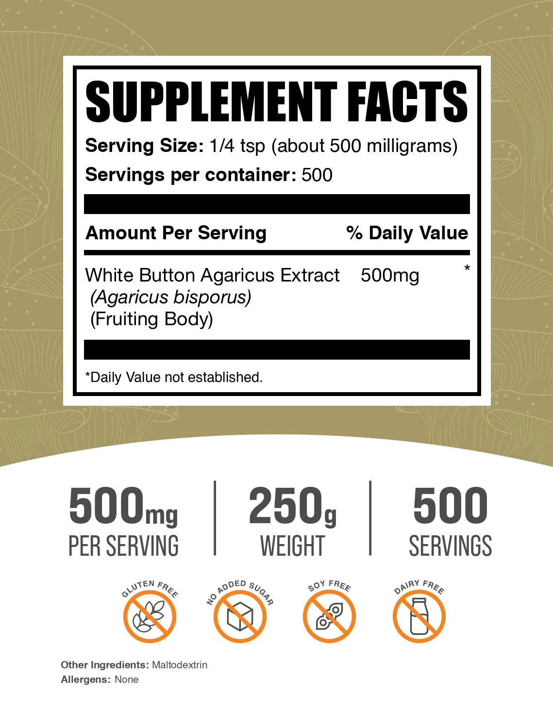 White Button Mushroom Extract Powder - Image 2