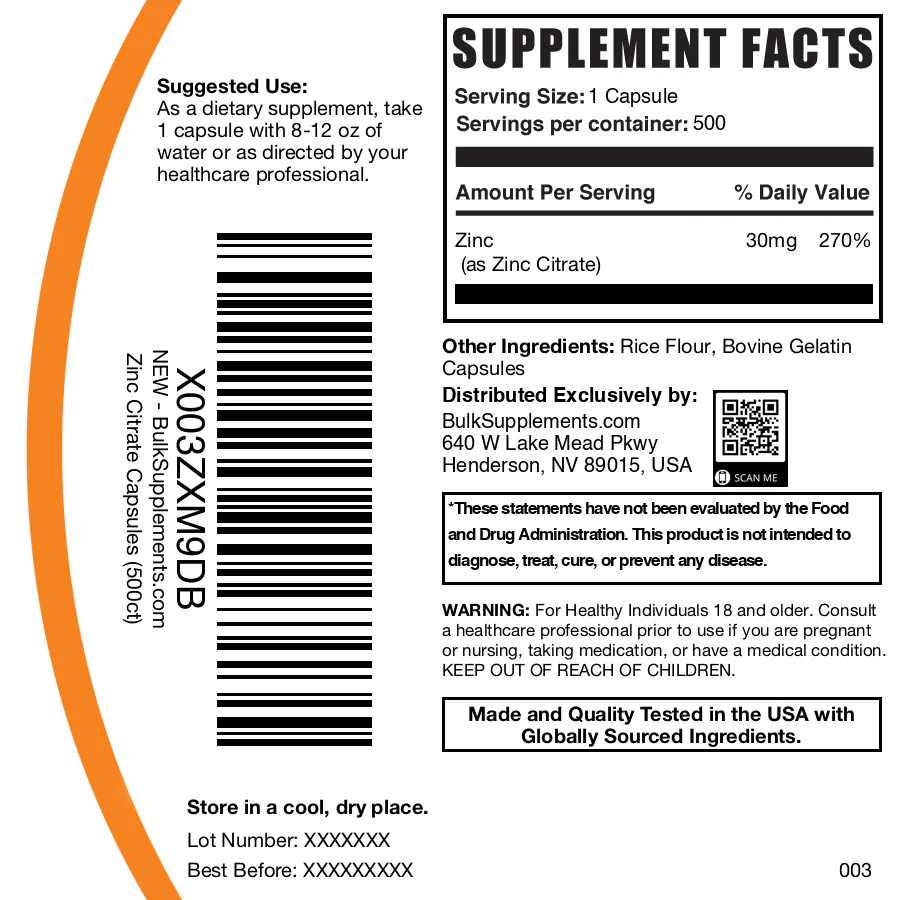 Zinc Citrate Capsules - Image 6